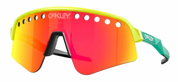 Oakley Sutro lite sweep sportbril in kleur factory pilot tennis ball yellow met prizm ruby lens